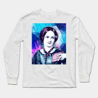 Charlotte Bronte Snowy Portrait | Charlotte Brontë Artwork 6 Long Sleeve T-Shirt